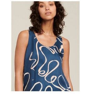 Ginia Blue Washable Silk Sleeveless Cami Top Only Women's Large Australia 14